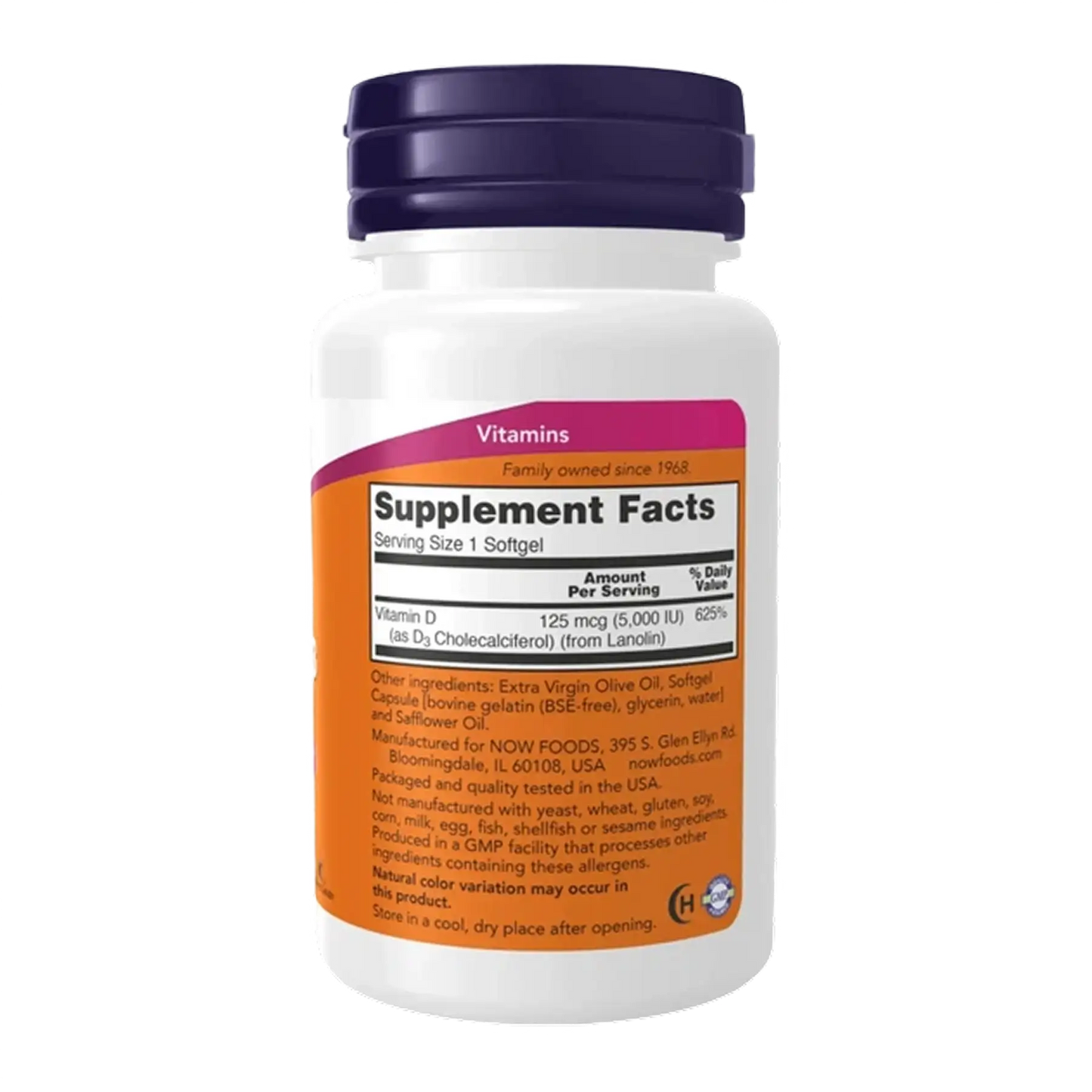 Vitamin D-3 5000 IU - 30 Softgels