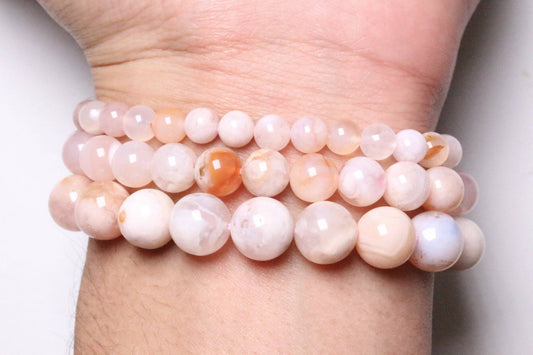 A+ Cherry Blossom Agate Bracelet - Só Verde
