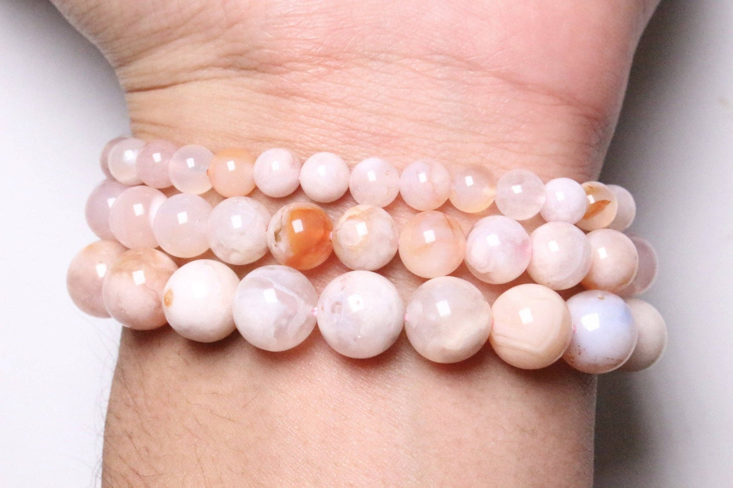 A+ Cherry Blossom Agate Bracelet - Só Verde
