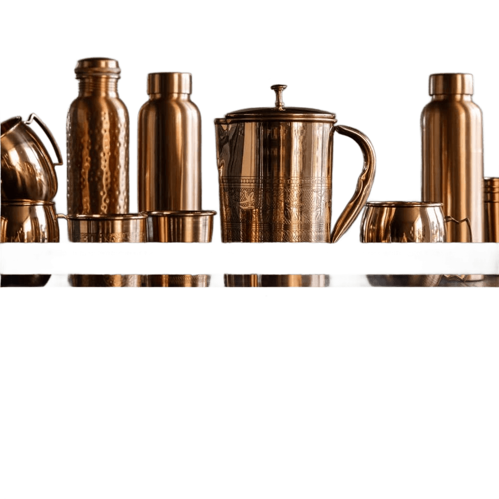 Copper Mug with Brass Handle - Só Verde