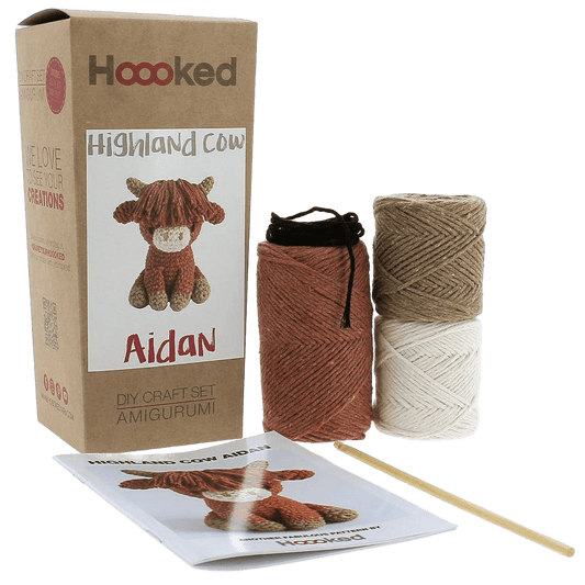 Diy Crochet Kit Highland Cow Aidan - Só Verde