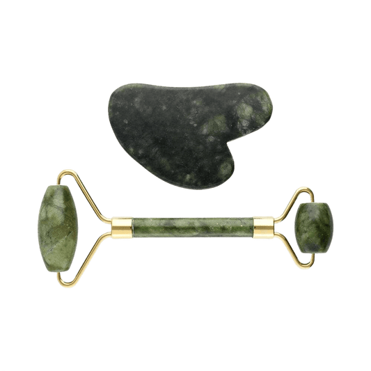 Gua Sha Massager Pack - Jade Roller - Só Verde