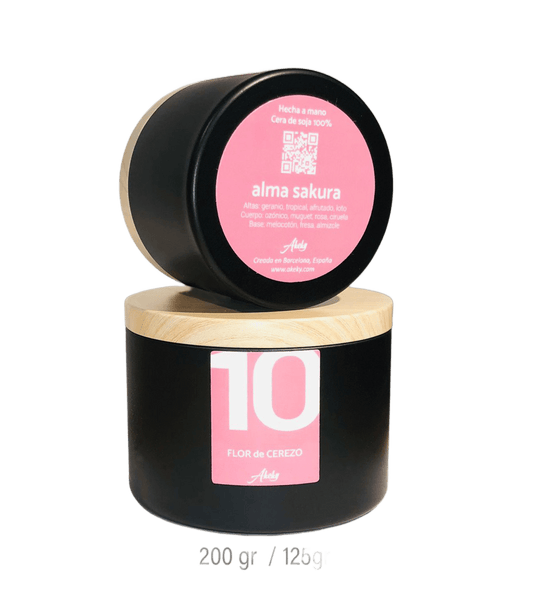 Handmade CHERRY BLOSSOM candle 100% soy wax - Só Verde