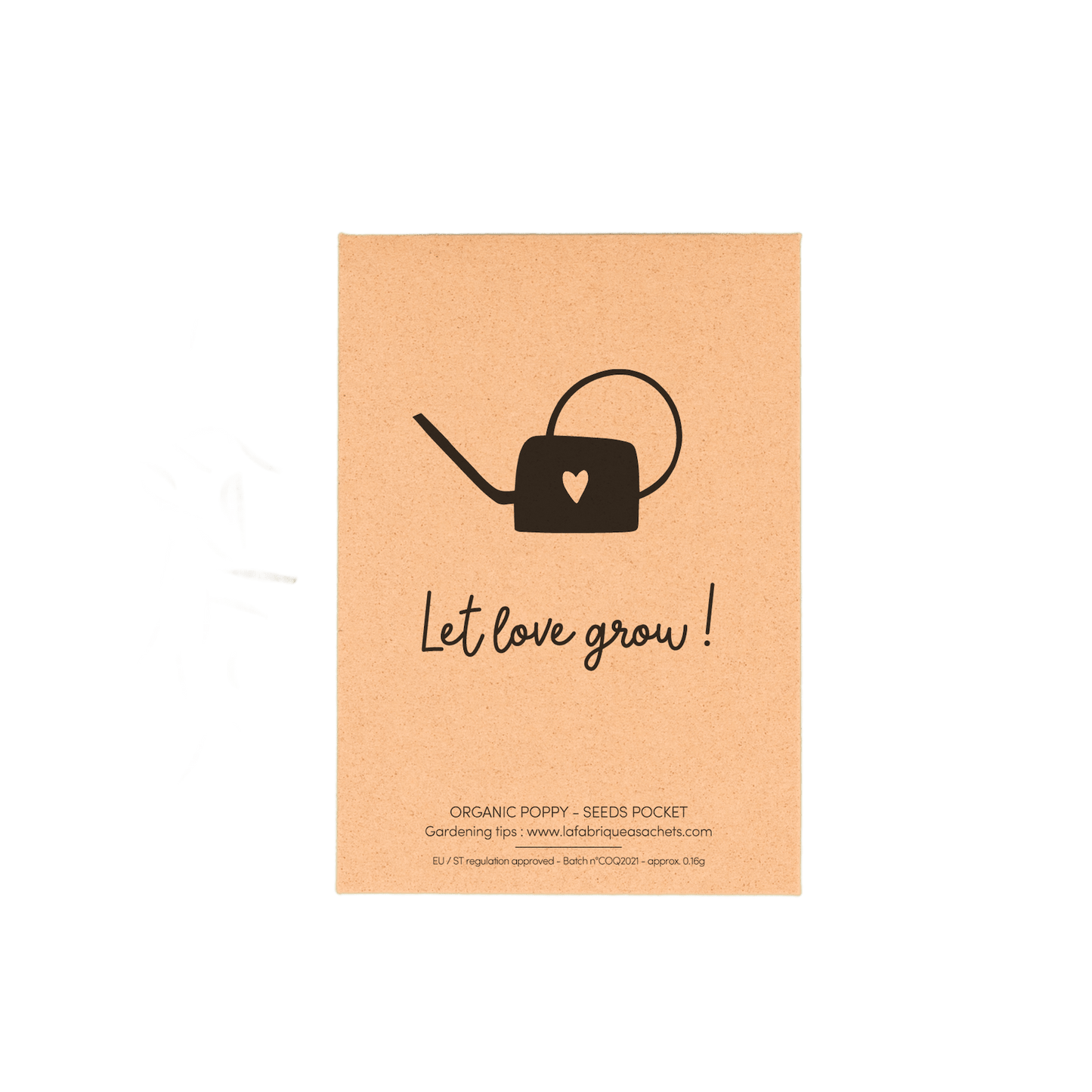 Laissez L'amour Grandir - Version Anglaise - Sachet De Graines De Coquelicots - Só Verde