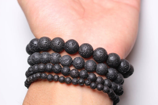 Lava stone bracelet A - Só Verde