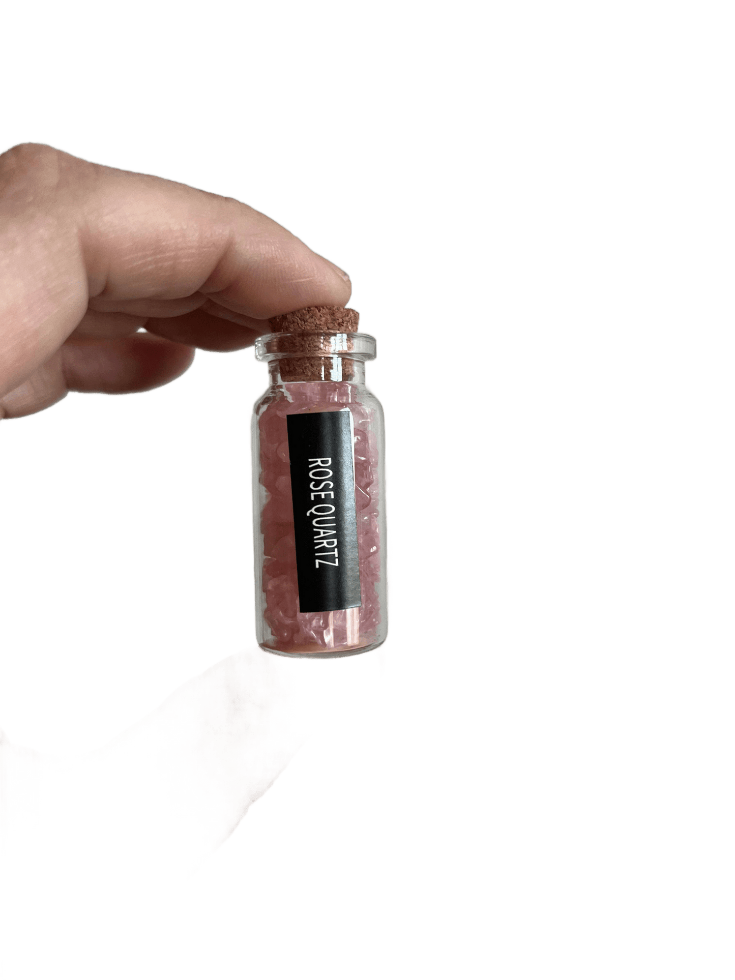 Mini Glass Bottle with Semi Precious Gemstones Gift Crystal - Só Verde