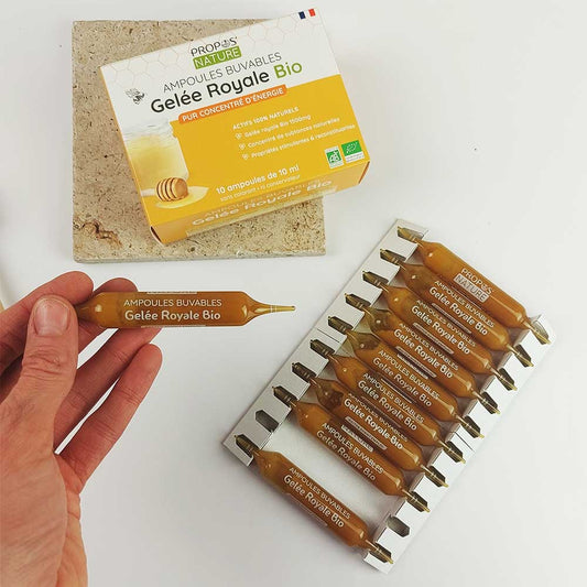 Organic Royal Jelly - 1500 mg dose - 10 ampoules of 10 ml - Só Verde