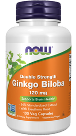 Ginkgo Biloba, Double Strength 120 mg Veg Capsules
