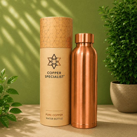 Pure copper Milton water bottle – matte brushed – 1 liter/330 - Só Verde