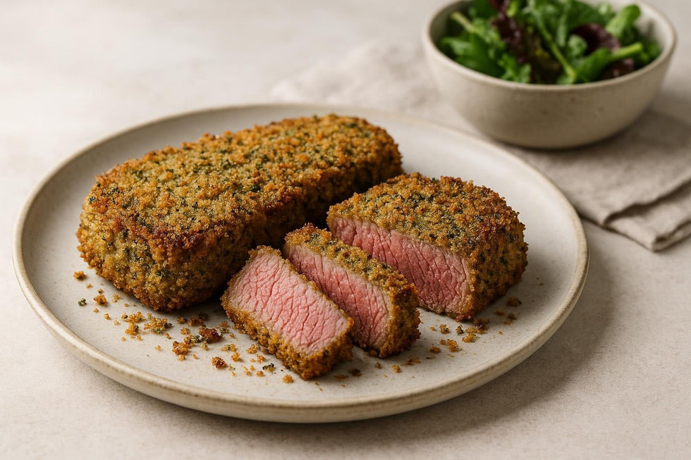 Beef Steaks in Herbed Crumb Coating - Só Verde