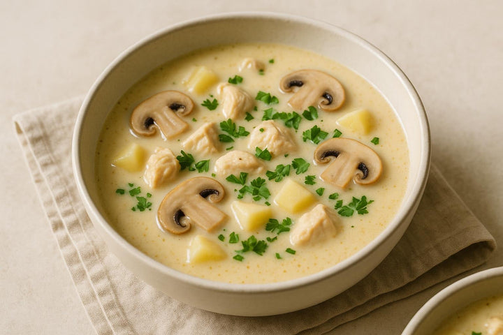 Chicken Soup with Processed Cheese