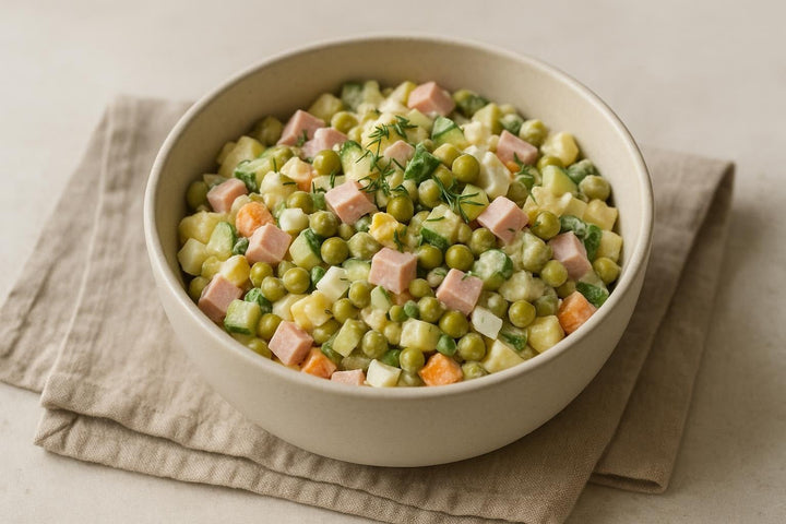 Classic Olivier Salad with Sausage - Só Verde