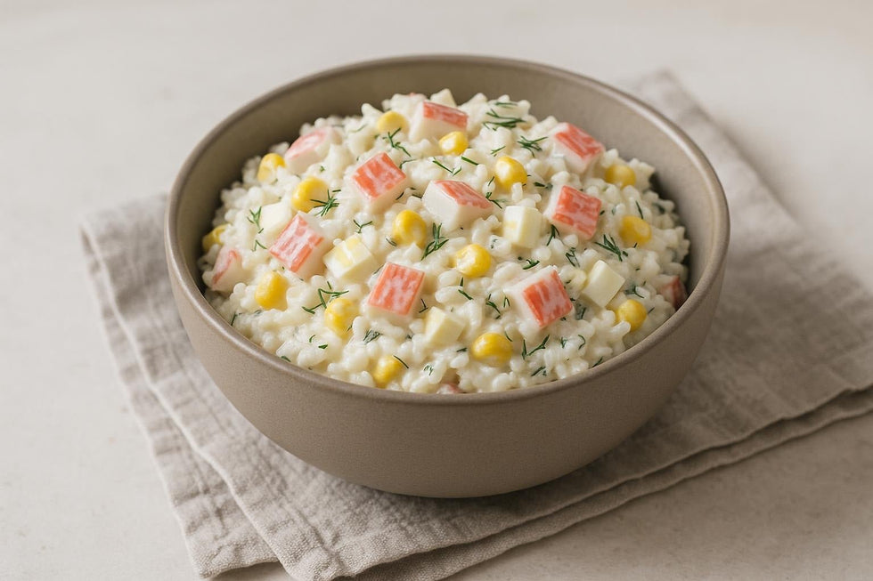 Crab Stick and Rice Salad - Só Verde