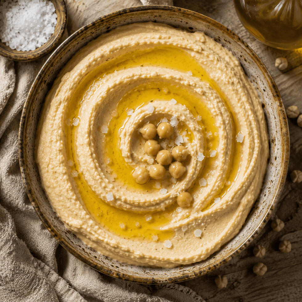 Creamy Homemade Hummus with Olive Oil - Só Verde