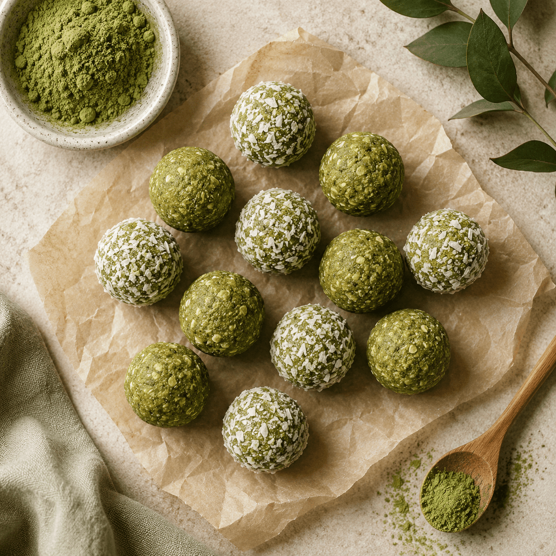 Matcha & Ashwagandha Energy Bites: A No-Bake Ritual for Focus and Calm - Só Verde