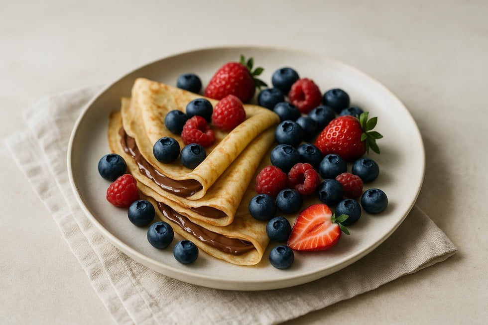Milk Pancakes with Chocolate Spread - Só Verde