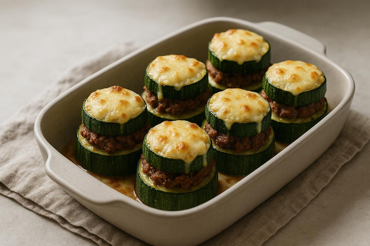 Oven-Baked Zucchini with Minced Meat and Cheese