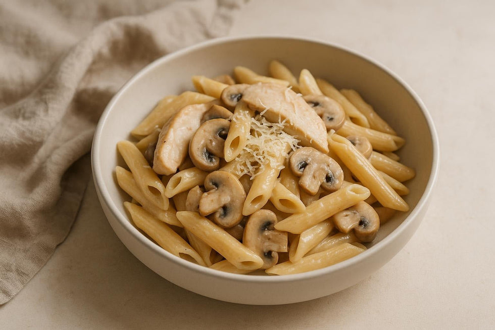 Pasta with Chicken and Mushrooms - Só Verde