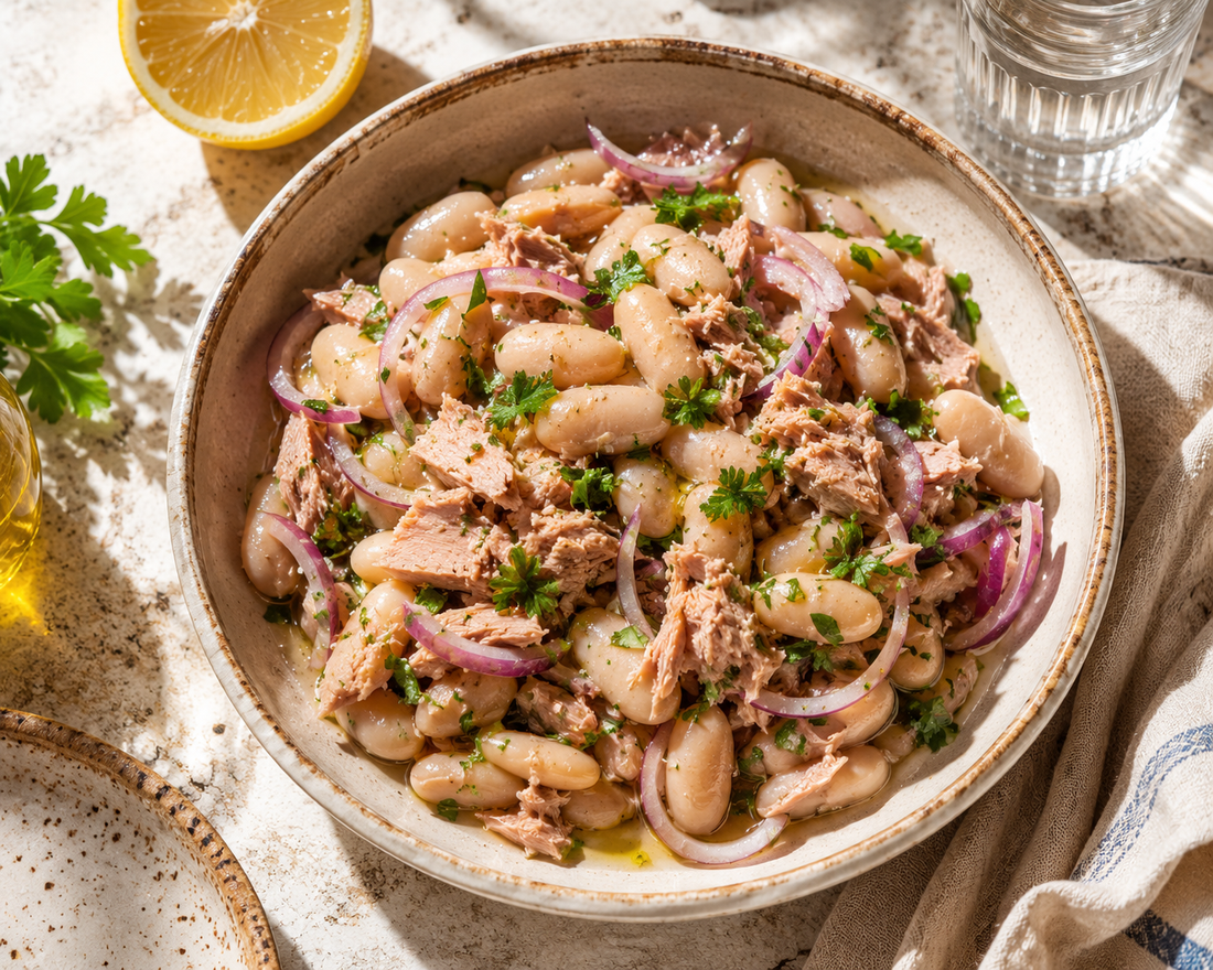 Portuguese White Bean & Tuna Salad with Só Verde Olive Oil - Só Verde