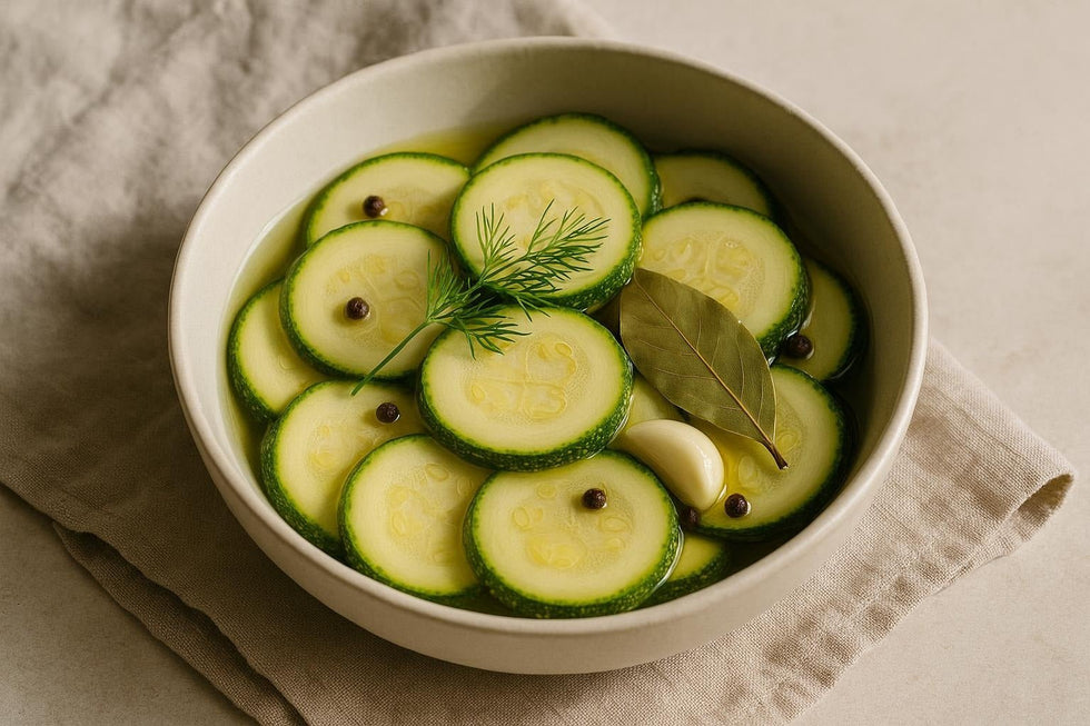 Quick Marinated Zucchini - Só Verde