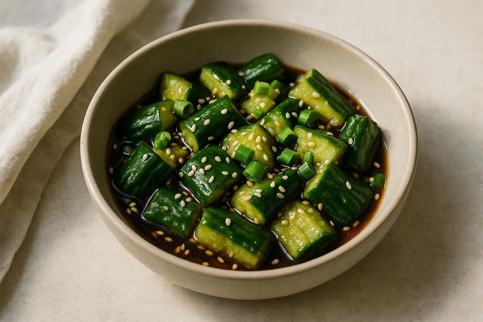Smashed Cucumber Salad - Só Verde