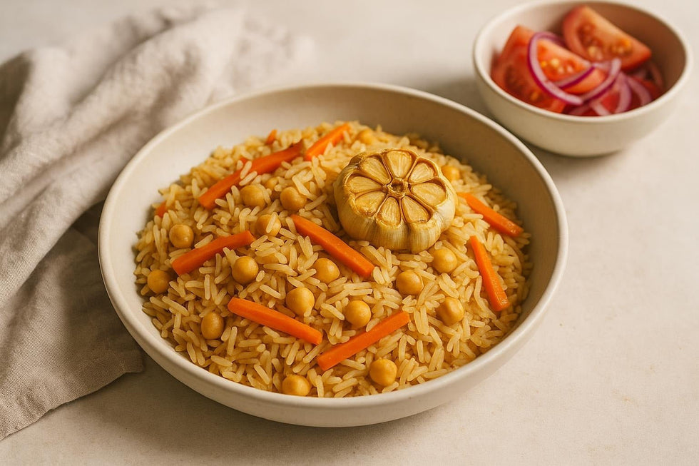 Vegetarian Pilaf with Chickpeas and Vegetables - Só Verde