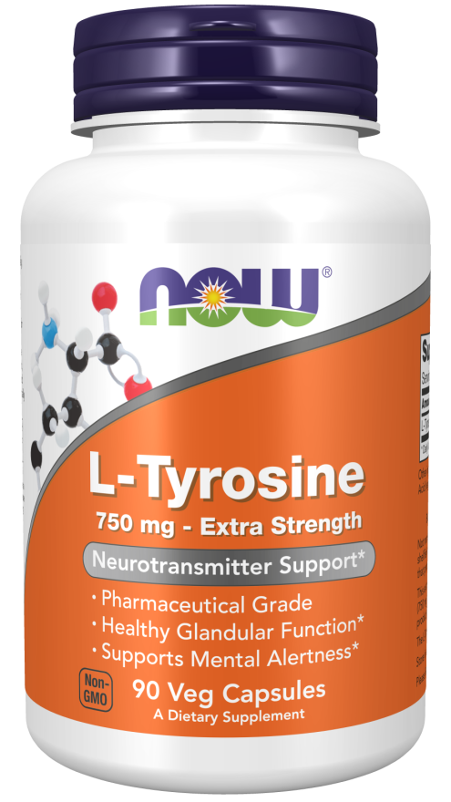 L-Tyrosine 750 mg, Extra Strength Veg Capsules