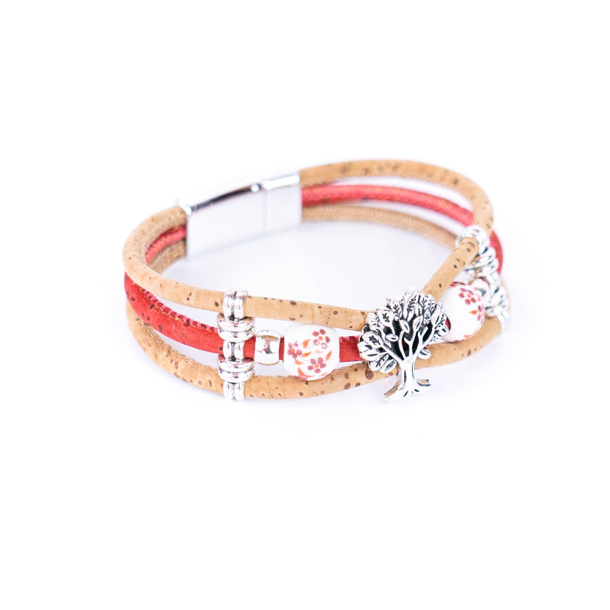Cork handmade  bracelet for women BR-108-MIX-5