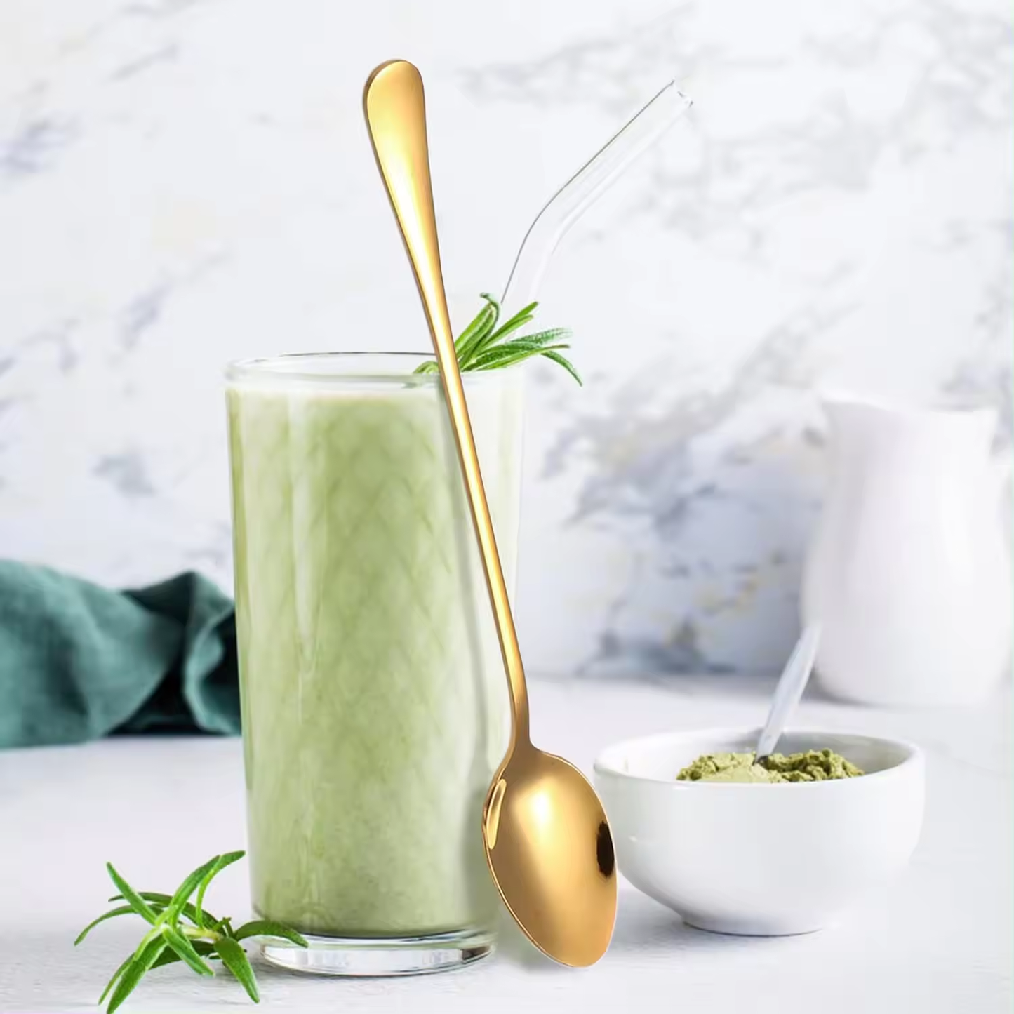 Long Spoon - 2 shapes - 4 colors - Coffee, Tea, Ice cream