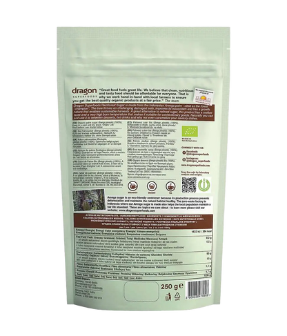 Açúcar biológico da floresta tropical 250g