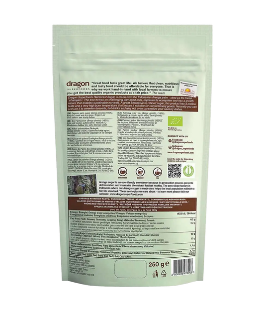 Açúcar biológico da floresta tropical 250g
