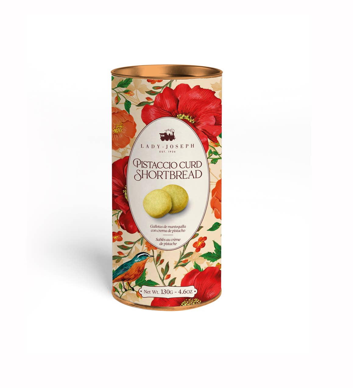 Biscoitos amanteigados com creme de pistácio