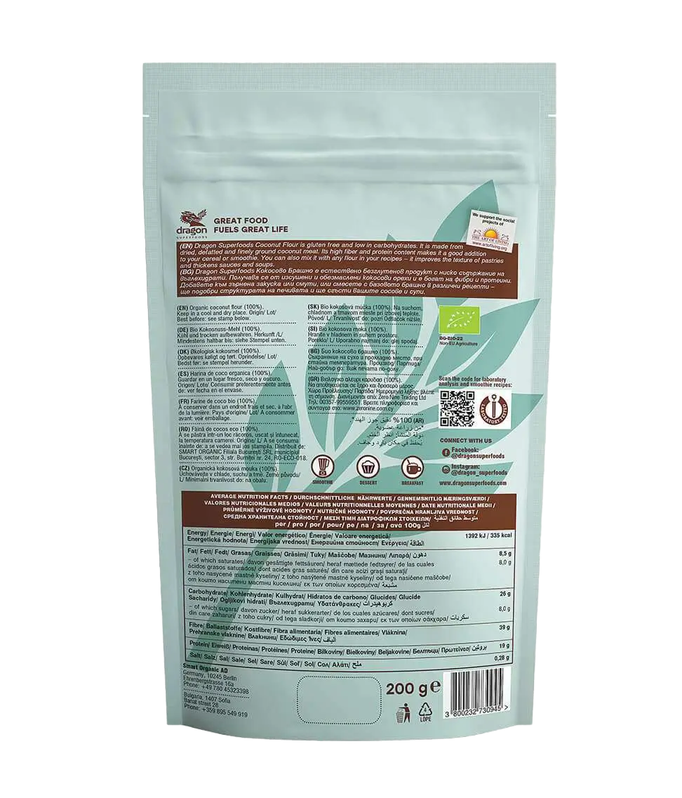 Farinha de coco biológica 200g