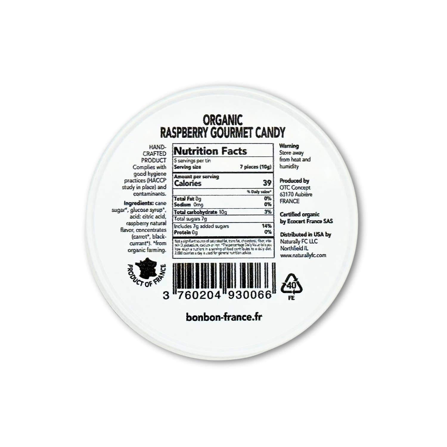 Framboesa Saint-Ange Biológica Bonbon-France