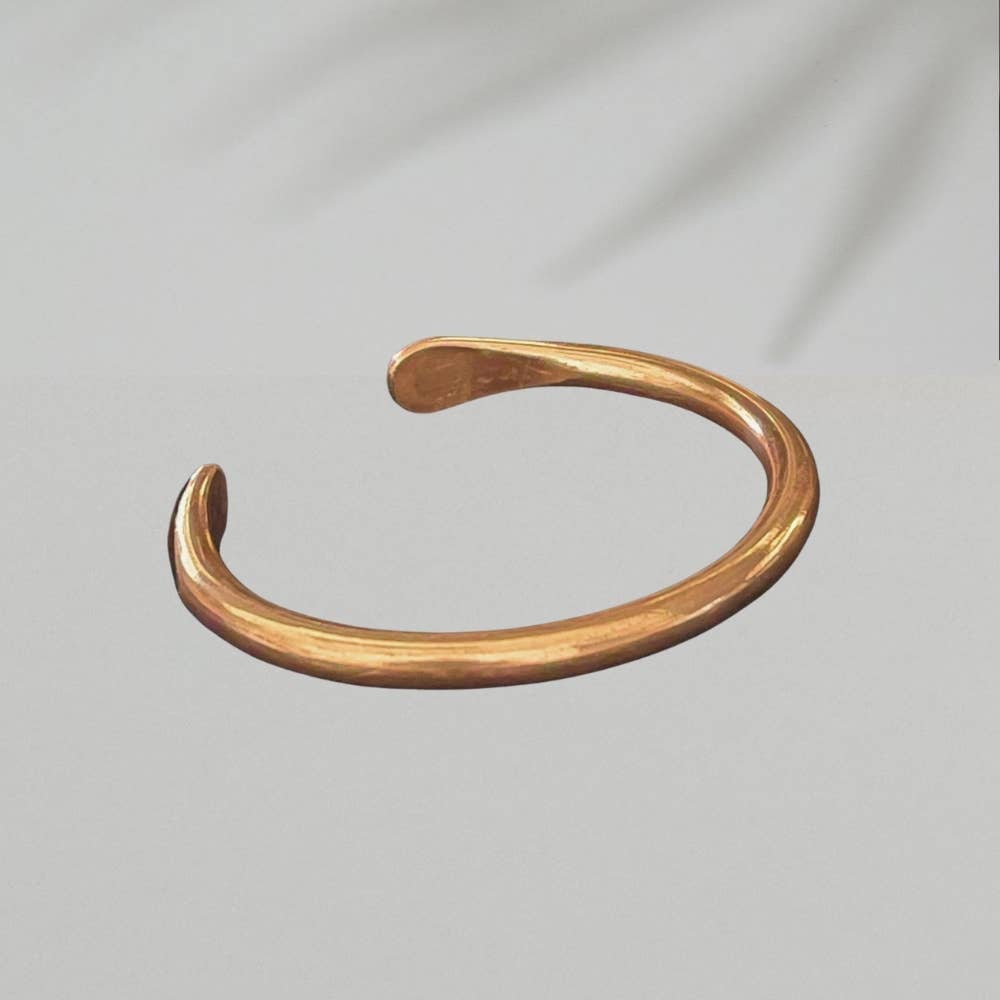 Especialista em Ayurveda bv Pulseira de cobre com fecho (para pulsos mais largos/homens)