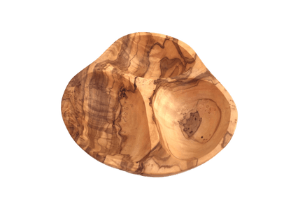 3 Compartment Olive Wood Serving Bowl - Só Verde