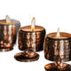 3-Scented Candle Set Copper with Lid Vata-Pitta-Kapha - Só Verde