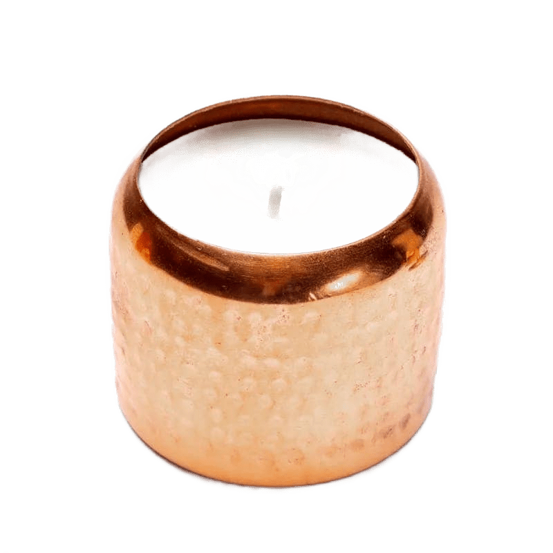 3-Scented Candle Set Copper with Lid Vata-Pitta-Kapha - Só Verde