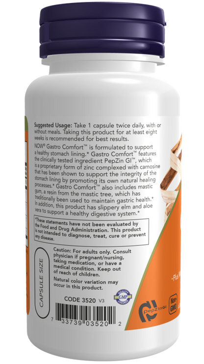 Gastro Comfort™ com Cápsulas Vegetais PepZin GI™