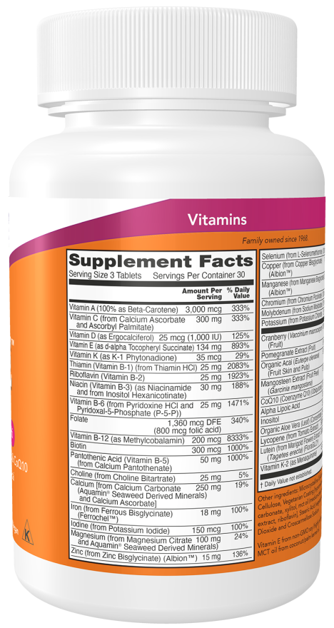 Comprimidos multivitamínicos Eve™ para mulher