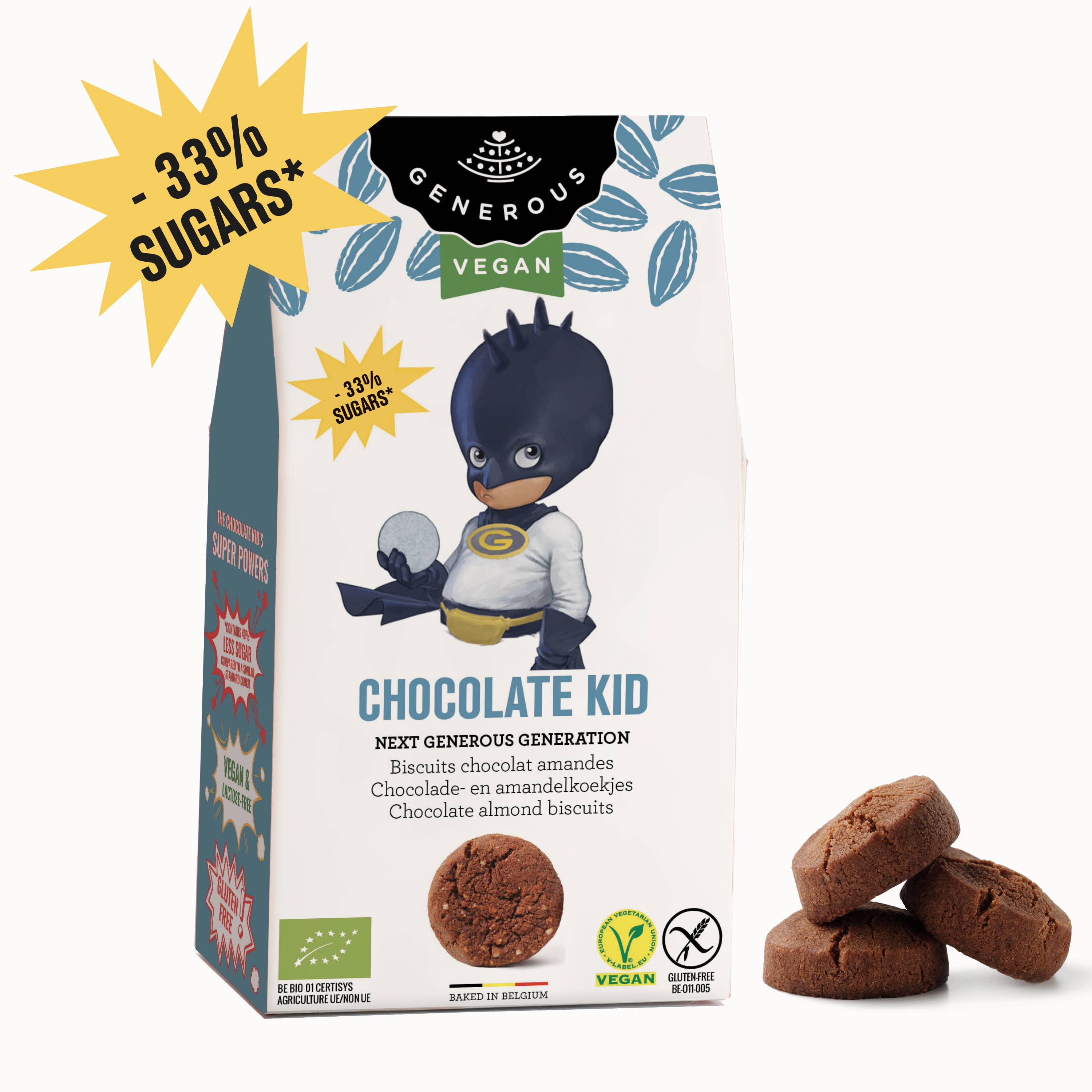 Chocolate Kid 100g - Chocolate and almond cookies