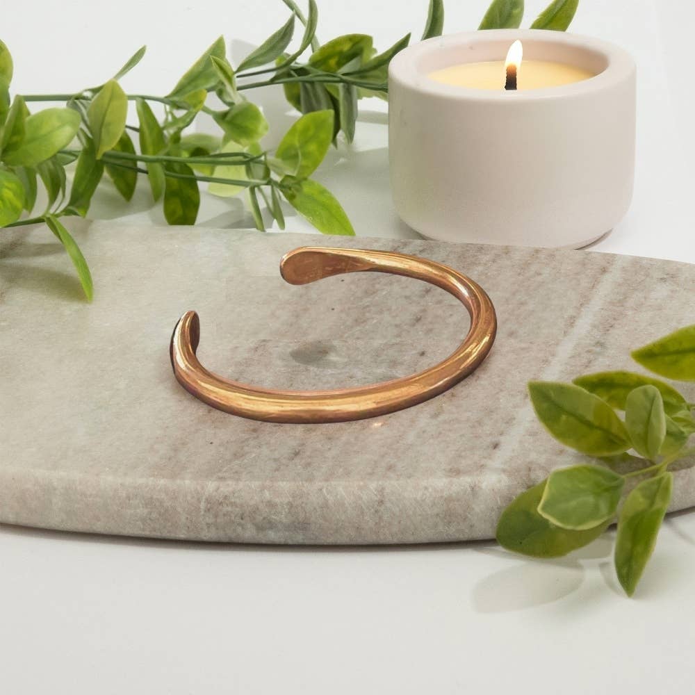 Especialista em Ayurveda bv Pulseira de cobre com fecho (para pulsos mais largos/homens)