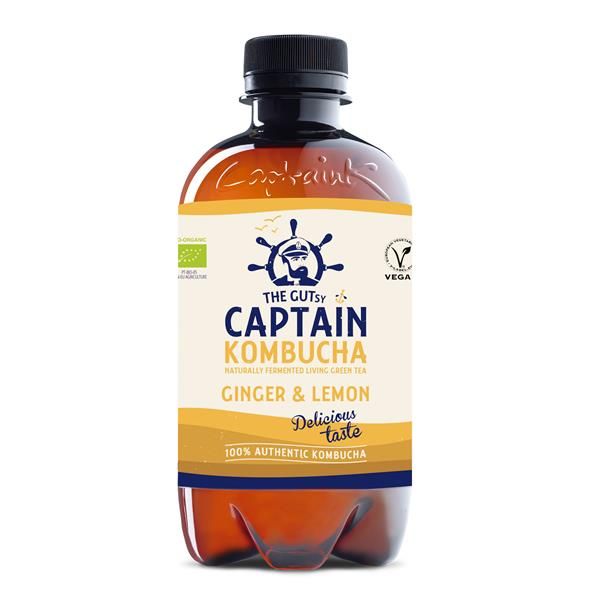 Captain Kombucha Gengibre e Limão (biológico) 400 ml