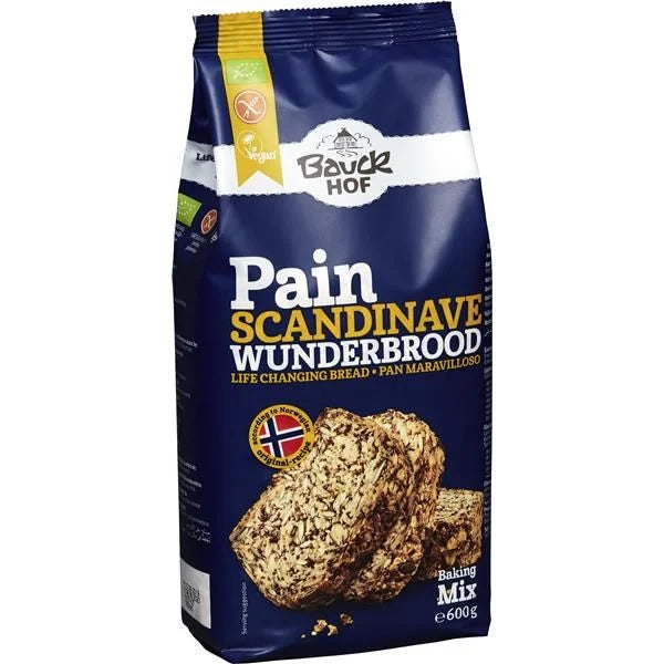 Mistura para Pão de Sementes Biológicas Bauck Hof com Alto Teor de Proteína (sem glúten) 600 g