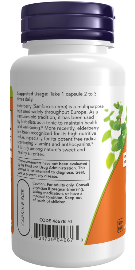 Cápsulas vegetais de sabugueiro 500 mg