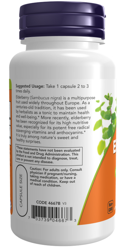 Cápsulas vegetais de sabugueiro 500 mg