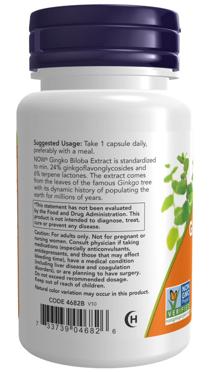 Ginkgo Biloba, Cápsulas Vegetais de Dupla Potência 120 mg