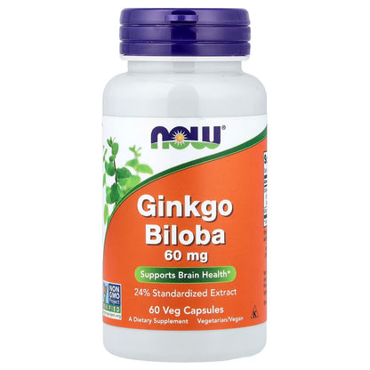 Ginkgo Biloba, 60mg - Cápsulas vegetais