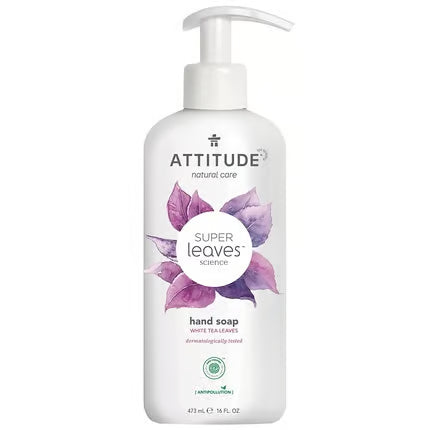 Sabonete líquido para mãos ATTITUDE Super Leaves com extrato de folhas de chá branco 473ml