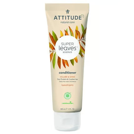 Condicionador ATTITUDE Super Leaves Volume &amp; Brilho com Soja e Cranberries 240ml